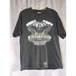 Vintage Harley Davidson T Shirt Mens Size Large Fat Head New Orleans Louisiana